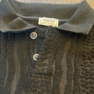 Versace Sport Black polo Men's Sweater